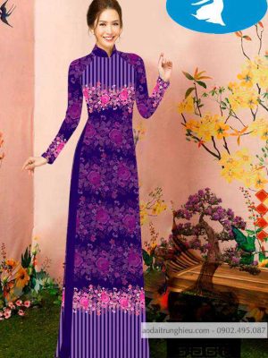 Vải áo dài hoa 3D kiểu mới AD C2853 37 1588920772 181 vai ao dai vai ao dai dep ad