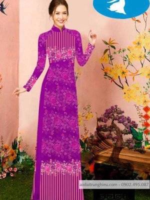 Vải áo dài hoa 3D kiểu mới AD C2853 33 1588920772 699 vai ao dai vai ao dai dep ad