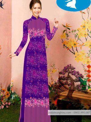 Vải áo dài hoa 3D kiểu mới AD C2853 35 1588920772 966 vai ao dai vai ao dai dep ad
