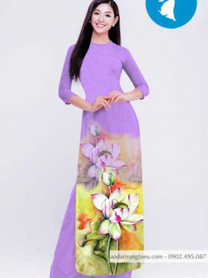 Vải áo dài hoa sen mới ra AD C2851 34 1588920890 436 vai ao dai vai ao dai dep ad