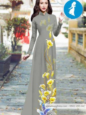Vải áo dài hoa ly vàng thiết kế 2020 AD 10395 23 1588921245 492 vai ao dai vai ao dai dep ad