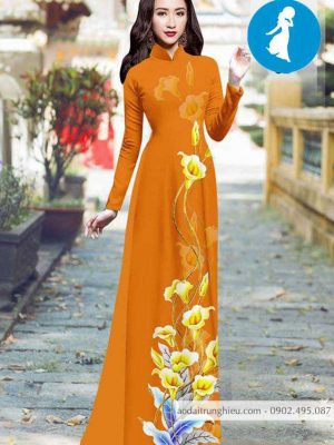 Vải áo dài hoa ly vàng thiết kế 2020 AD 10395 26 1588921245 645 vai ao dai vai ao dai dep ad