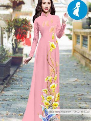 Vải áo dài hoa ly vàng thiết kế 2020 AD 10395 31 1588921246 719 vai ao dai vai ao dai dep ad