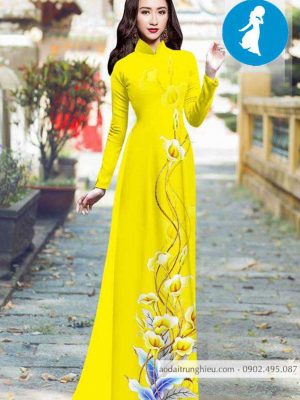 Vải áo dài hoa ly vàng thiết kế 2020 AD 10395 36 1588921247 593 vai ao dai vai ao dai dep ad
