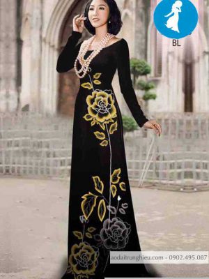 Vải áo dài hoa hồng 3D kiểu mới AD 10351 26 1589016745 501 vai ao dai vai ao dai dep ad