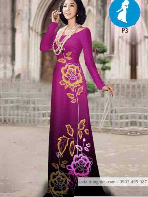 Vải áo dài hoa hồng 3D kiểu mới AD 10351 25 1589016745 587 vai ao dai vai ao dai dep ad