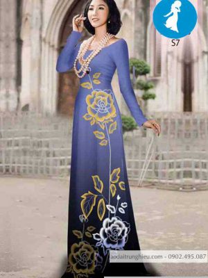 Vải áo dài hoa hồng 3D kiểu mới AD 10351 24 1589016745 97 vai ao dai vai ao dai dep ad