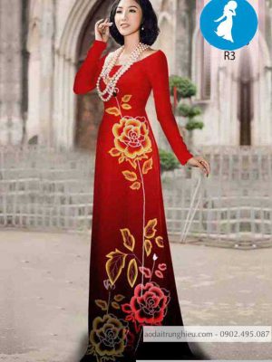 Vải áo dài hoa hồng 3D kiểu mới AD 10351 27 1589016746 223 vai ao dai vai ao dai dep ad