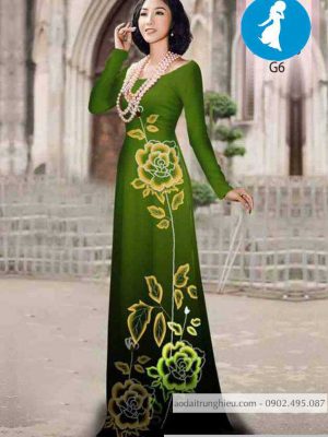 Vải áo dài hoa hồng 3D kiểu mới AD 10351 37 1589016747 557 vai ao dai vai ao dai dep ad