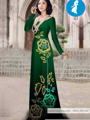 Vải áo dài hoa hồng 3D kiểu mới AD 10351 32 1589016747 561 vai ao dai vai ao dai dep ad