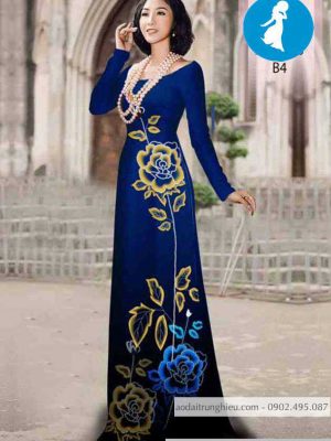 Vải áo dài hoa hồng 3D kiểu mới AD 10351 34 1589016747 58 vai ao dai vai ao dai dep ad