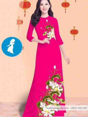 Vải áo dài hoa sen mới ra AD C2860 27 1589017461 819 vai ao dai vai ao dai dep ad