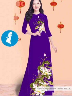 Vải áo dài hoa sen mới ra AD C2860 44 1589017464 223 vai ao dai vai ao dai dep ad