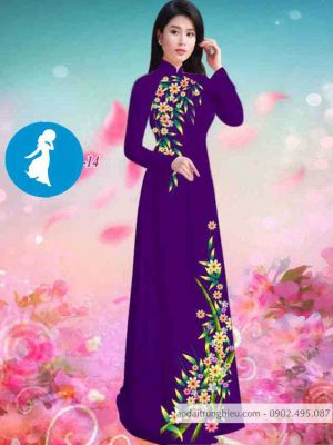 Vải áo dài hoa 3D thiết kế 2020 AD C2859 39 1589017581 361 vai ao dai vai ao dai dep ad