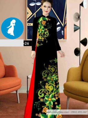 Vải áo dài hoa 3D mới ra AD C2856 49 1589017825 168 vai ao dai vai ao dai dep ad