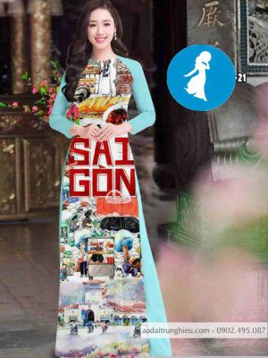 Vải áo dài cảnh sài gòn mới ra AD T7422 34 1589018301 12 vai ao dai vai ao dai dep ad
