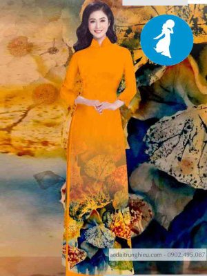 Vải áo dài hình lá kiểu mới AD T7104 23 1589018420 909 vai ao dai vai ao dai dep ad