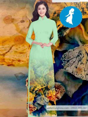 Vải áo dài hình lá kiểu mới AD T7104 24 1589018421 218 vai ao dai vai ao dai dep ad