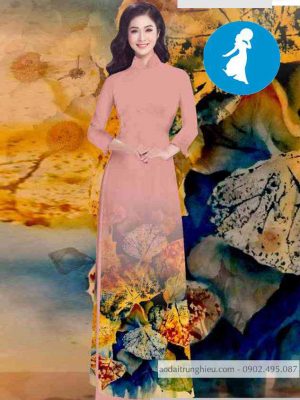 Vải áo dài hình lá kiểu mới AD T7104 28 1589018421 410 vai ao dai vai ao dai dep ad