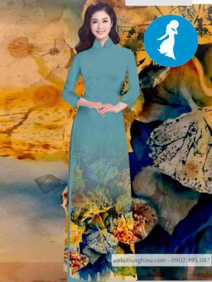 Vải áo dài hình lá kiểu mới AD T7104 26 1589018421 829 vai ao dai vai ao dai dep ad