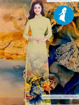 Vải áo dài hình lá kiểu mới AD T7104 33 1589018422 17 vai ao dai vai ao dai dep ad