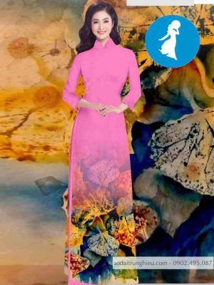 Vải áo dài hình lá kiểu mới AD T7104 32 1589018422 412 vai ao dai vai ao dai dep ad