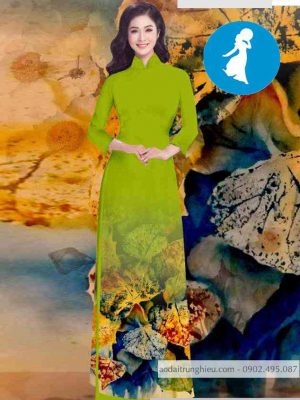Vải áo dài hình lá kiểu mới AD T7104 30 1589018422 512 vai ao dai vai ao dai dep ad