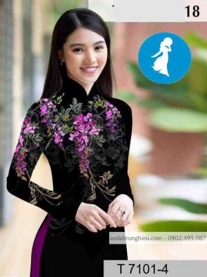 Vải áo dài hoa tím trên ngực kiểu mới AD T7101 23 1589018669 27 vai ao dai vai ao dai dep ad