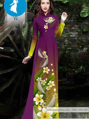 Vải áo dài hoa sứ và quạt thiết kế 2020 AD 10452 34 1589018782 306 vai ao dai vai ao dai dep ad