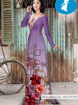 Vải áo dài hoa râm bụt mới ra AD 10363 30 1589167385 75 vai ao dai vai ao dai dep ad