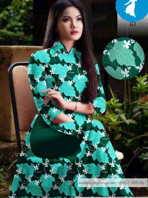 Vải áo dài hình lá kiểu mới AD 10456 21 1589167860 827 vai ao dai vai ao dai dep ad
