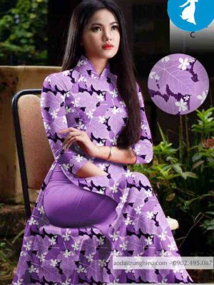 Vải áo dài hình lá kiểu mới AD 10456 22 1589167861 645 vai ao dai vai ao dai dep ad