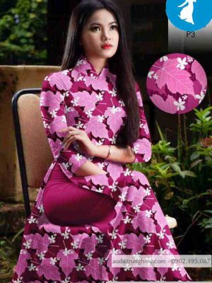 Vải áo dài hình lá kiểu mới AD 10456 25 1589167861 847 vai ao dai vai ao dai dep ad