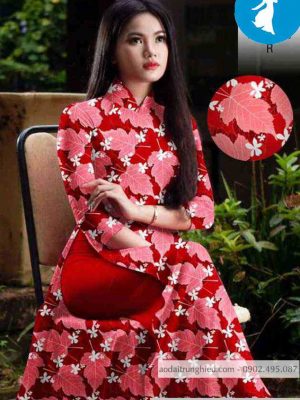 Vải áo dài hình lá kiểu mới AD 10456 24 1589167861 966 vai ao dai vai ao dai dep ad