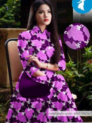 Vải áo dài hình lá kiểu mới AD 10456 32 1589167862 819 vai ao dai vai ao dai dep ad
