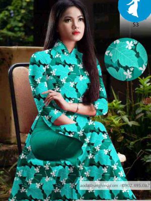 Vải áo dài hình lá kiểu mới AD 10456 31 1589167862 857 vai ao dai vai ao dai dep ad