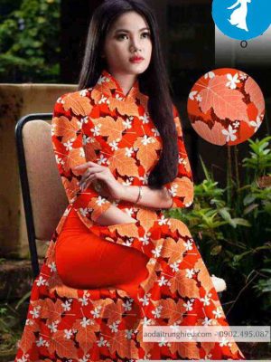 Vải áo dài hình lá kiểu mới AD 10456 34 1589167863 282 vai ao dai vai ao dai dep ad
