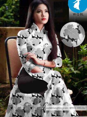 Vải áo dài hình lá kiểu mới AD 10456 35 1589167863 467 vai ao dai vai ao dai dep ad