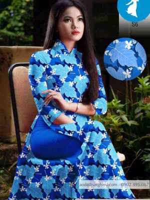 Vải áo dài hình lá kiểu mới AD 10456 36 1589167863 511 vai ao dai vai ao dai dep ad