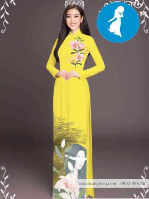 Vải áo dài hoa ly thiết kế 2020 AD T7435 25 1589254065 131 vai ao dai vai ao dai dep ad