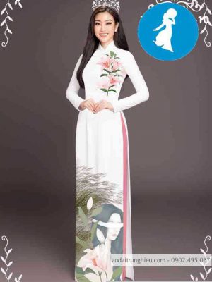 Vải áo dài hoa ly thiết kế 2020 AD T7435 23 1589254065 236 vai ao dai vai ao dai dep ad
