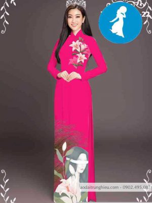 Vải áo dài hoa ly thiết kế 2020 AD T7435 33 1589254066 238 vai ao dai vai ao dai dep ad
