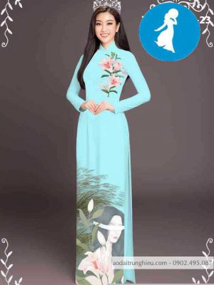 Vải áo dài hoa ly thiết kế 2020 AD T7435 34 1589254067 107 vai ao dai vai ao dai dep ad