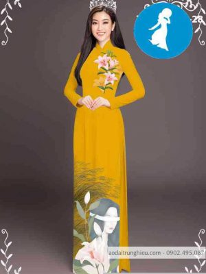 Vải áo dài hoa ly thiết kế 2020 AD T7435 39 1589254067 451 vai ao dai vai ao dai dep ad