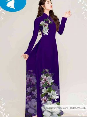 Vải áo dài hoa trên dưới thiết kế 2020 AD T7431 45 1589254434 289 vai ao dai vai ao dai dep ad