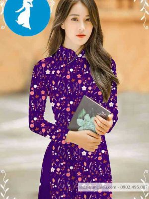 Vải áo dài hoa nhí mới ra AD T7429 29 1589254549 489 vai ao dai vai ao dai dep ad