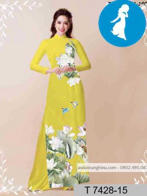 Vải áo dài hoa sen kiểu mới AD T7428 24 1589254667 331 vai ao dai vai ao dai dep ad