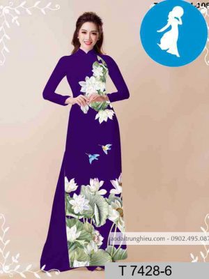 Vải áo dài hoa sen kiểu mới AD T7428 31 1589254668 73 vai ao dai vai ao dai dep ad