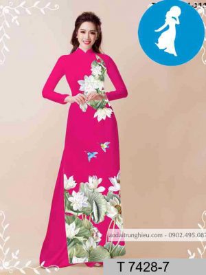 Vải áo dài hoa sen kiểu mới AD T7428 34 1589254669 545 vai ao dai vai ao dai dep ad