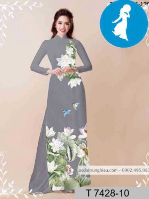 Vải áo dài hoa sen kiểu mới AD T7428 43 1589254670 644 vai ao dai vai ao dai dep ad